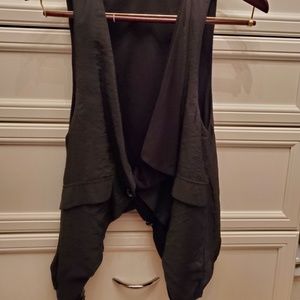 Street Couture Black Vest with Black Sequins